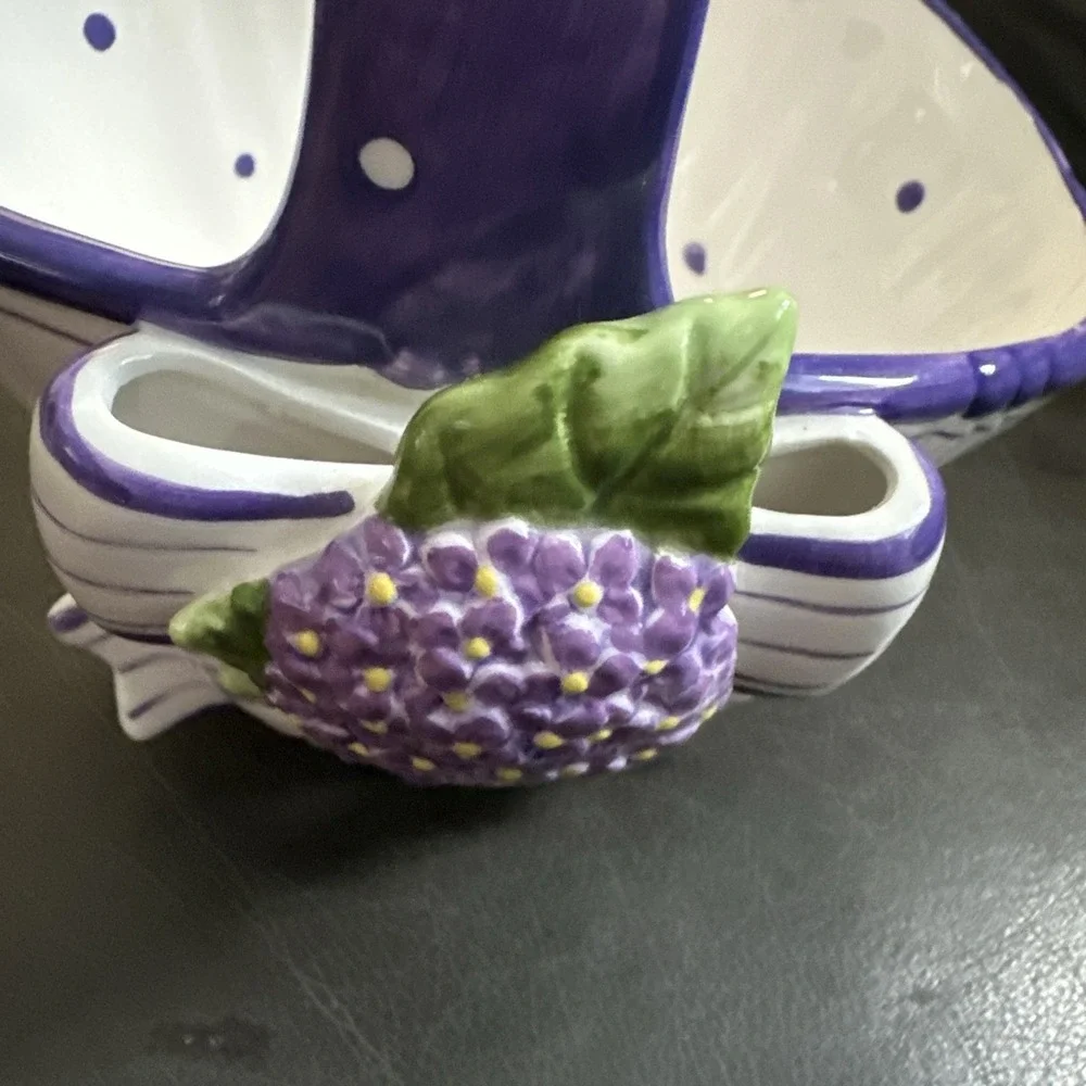 Bella Casa by Ganz Decorative Basket Floral Bow Handles Oval 8